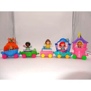 Fisher Price Little People 5 Princess Floats Belle Cinderella Tiana Ariel Rapunz